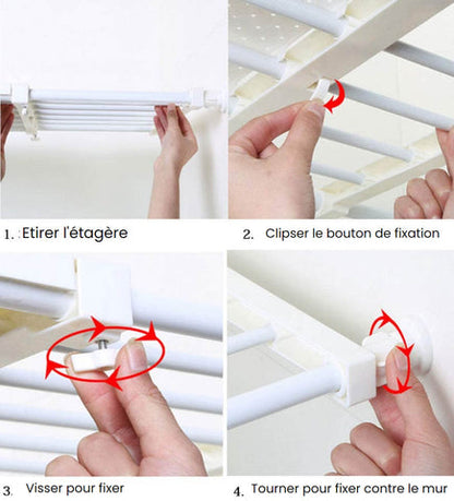 Étagère Extensible Pratique pour un Rangement Optimisé
