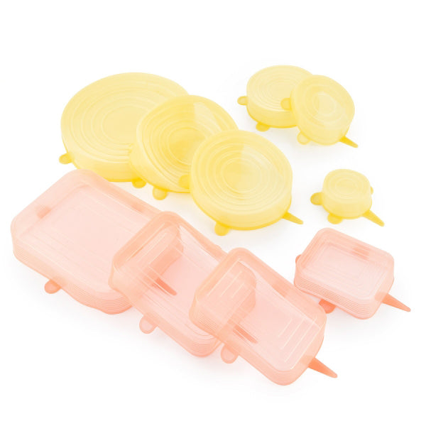 Ensemble de 10 couvercles de cuisine ajustables et réutilisables en silicone