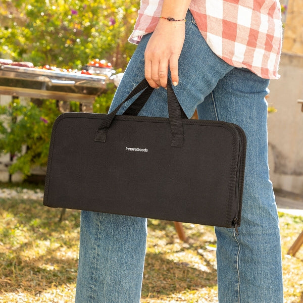 Kit d'ustensiles de barbecue avec mallette de transport élégante