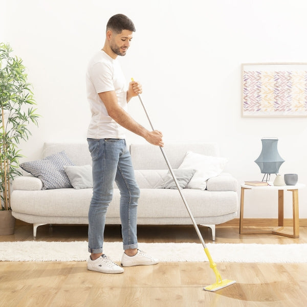 Kit Nettoyage Démontable 4 en 1 : Serpillère, Plumeau, Brosse & Lave Vitre