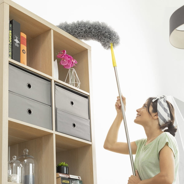 Kit Nettoyage Démontable 4 en 1 : Serpillère, Plumeau, Brosse & Lave Vitre