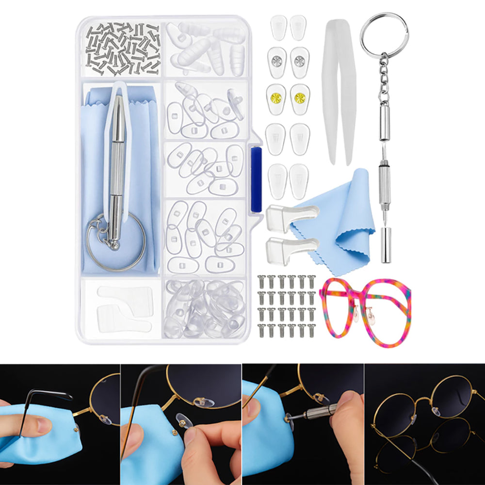 Kit de Réparation de Lunettes 126 Pièces - Pratique et Essentiel