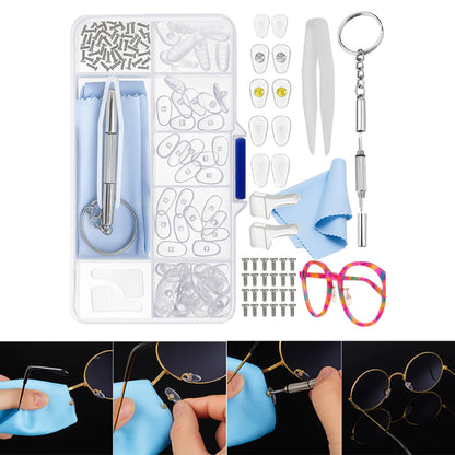 Kit de Réparation de Lunettes 126 Pièces - Pratique et Essentiel