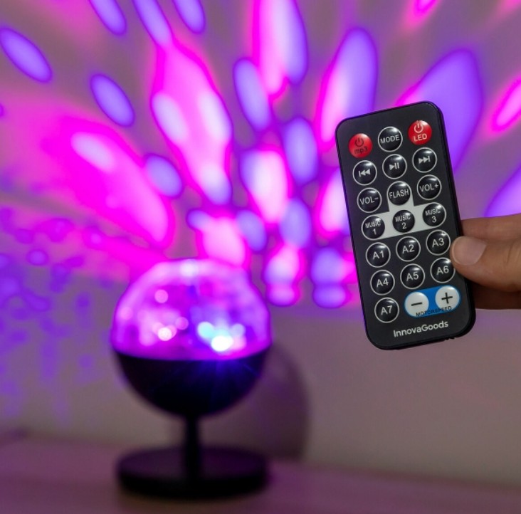 Projecteur LED Rechargeable avec Haut-parleur Bluetooth intégrés