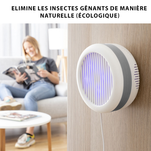 Lampe Anti-Moustiques Innovante à LED UV avec Support Mural