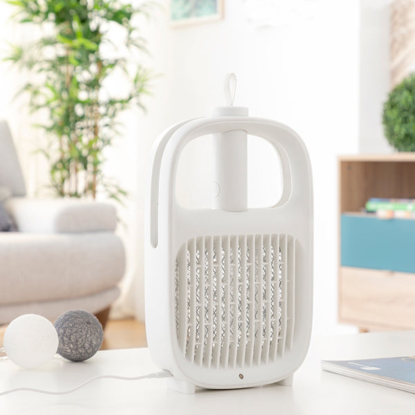 Raquette Lampe Anti-Moustiques 2 en 1 avec Capteur Lumineux