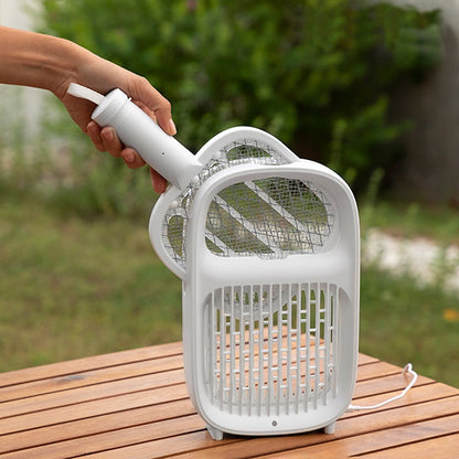 Raquette Lampe Anti-Moustiques 2 en 1 avec Capteur Lumineux