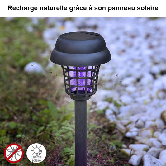 Lampe de Jardin Solaire Anti-Moustiques avec Lumière UV
