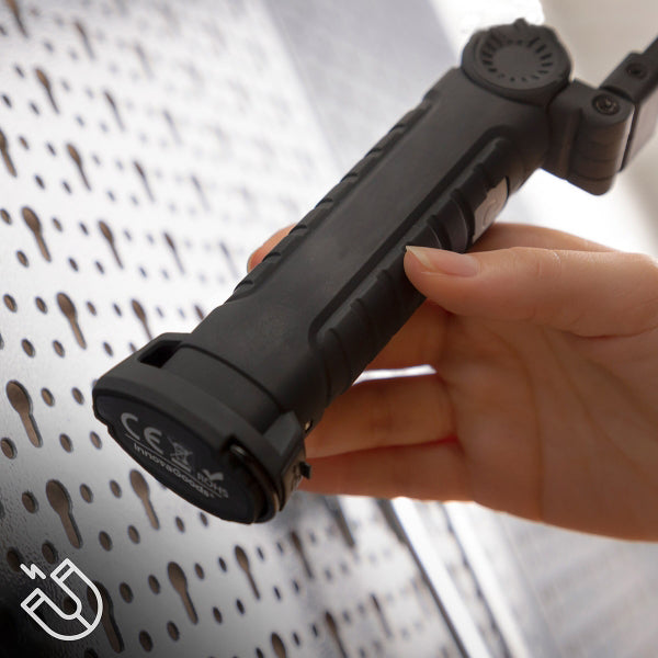 Lampe de Poche LED Rechargeable Magnétique avec 5 Socles Éclairants