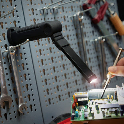 Lampe de Poche LED Rechargeable Magnétique avec 5 Socles Éclairants