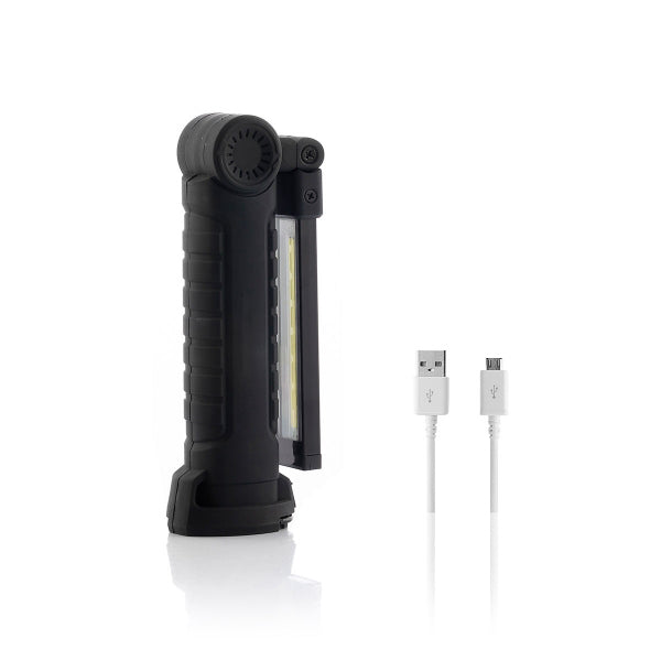 Lampe de Poche LED Rechargeable Magnétique avec 5 Socles Éclairants