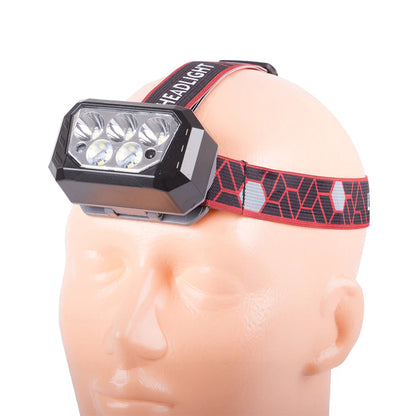 Lampe Frontale 5 LED - Portée 500 m, Idéale pour Aventures Nocturnes