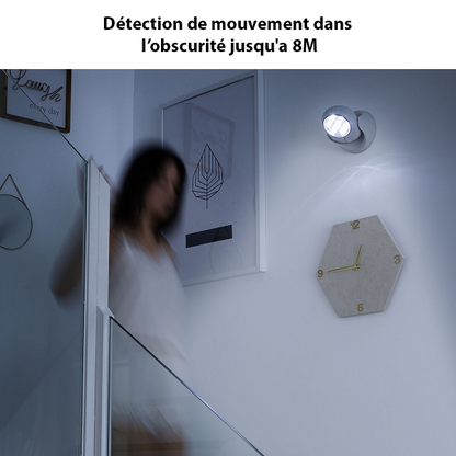 Lampe LED 360° avec Détecteur de Mouvement – Achetez-en 1, Recevez-en 1 Gratuit !