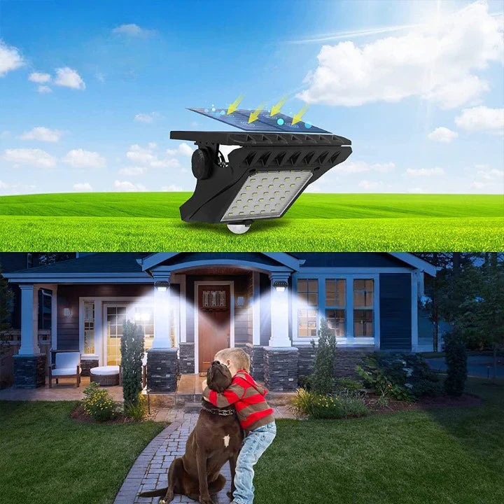 Lampe LED Solaire à Clipser avec Détecteur de Mouvement