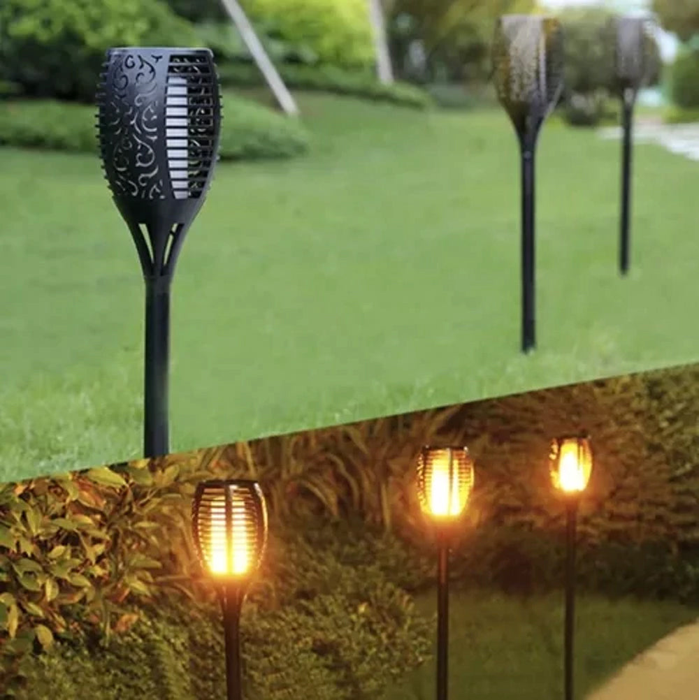 Offre spéciale : 2 Lampes Torches Solaires LED pour Jardin - 2 Offertes !