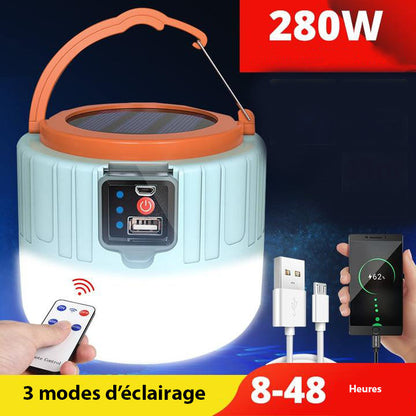 Lampe Solaire LED avec Télécommande – Éclairez Vos Nuits en Plein Air!