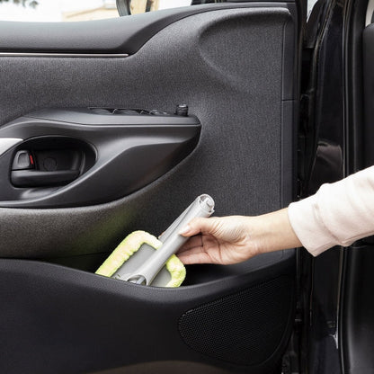 Lave-vitre pliable 2 en 1 avec spray et tête articulée