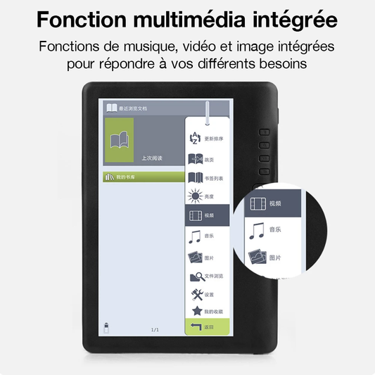 Liseuse Android WiFi 7 pouces avec Étui - Idéale pour vos lectures nomades
