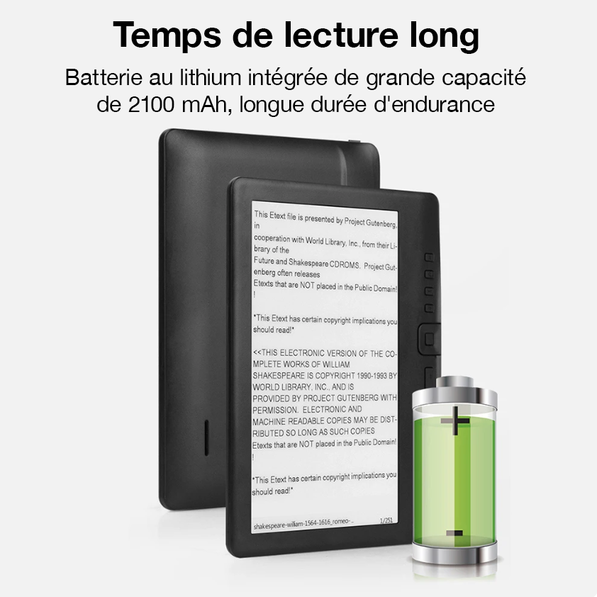 Liseuse Android WiFi 7 pouces avec Étui - Idéale pour vos lectures nomades