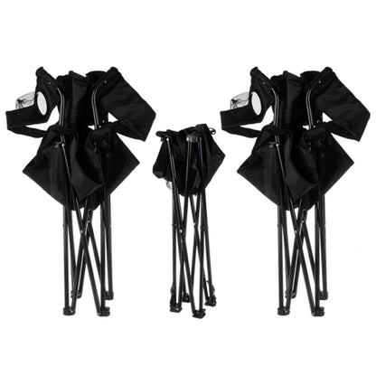 Ensemble de 2 chaises pliantes et 1 table pliante pour vos aventures en plein air