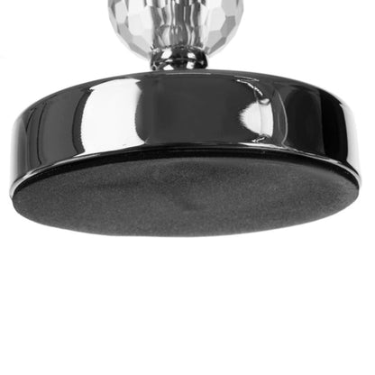 Ensemble de 3 bougeoirs-lanternes en métal argenté avec cristaux