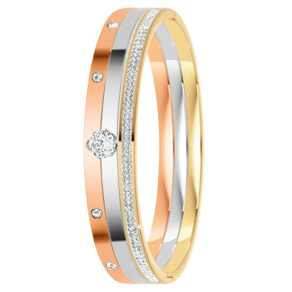 Lot de 3 Bracelets Laetitia en Acier Inoxydable avec Cristaux Scintillants