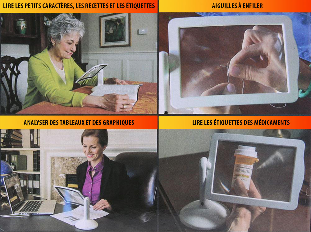 Loupe de Lecture Rotative avec LED Intégrée - Idéale pour Petits Textes