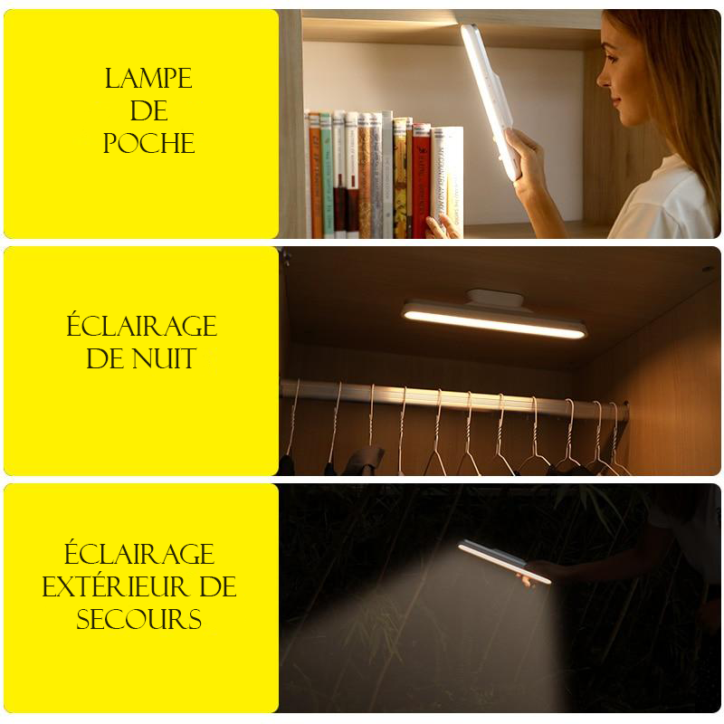 Lampe LED Magnétique Sans-Fil : Éclairage Adaptable et Élégant