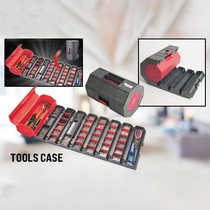 Mallette à outils mobile « Escargot » avec 37 compartiments organisés