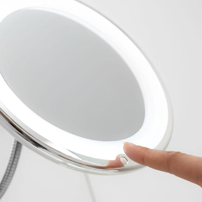 Miroir Grossissant LED à Bras Flexible avec Ventouse