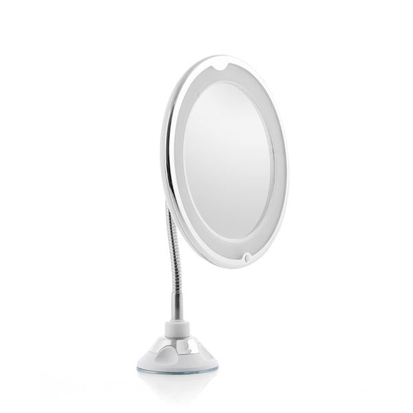 Miroir Grossissant LED avec Bras Flexible et Ventouse
