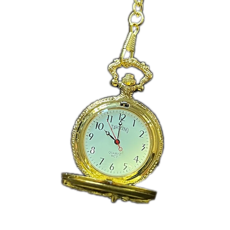 Montre de poche moto vintage à clapet doré