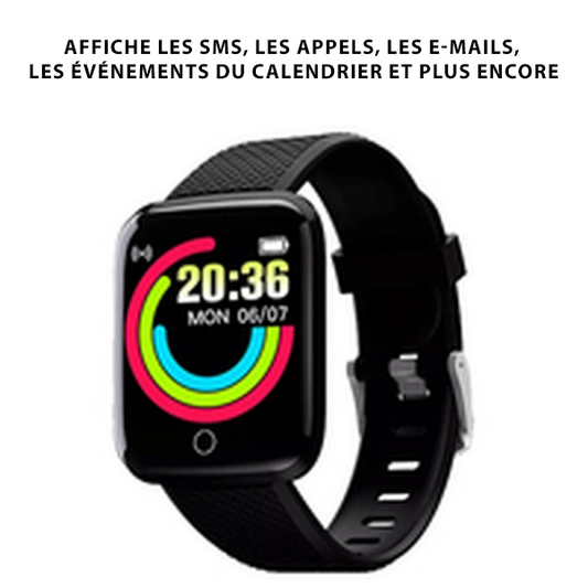 Montre Connectée Bluetooth avec Suivi Cardio et Oxymètre Sanguin