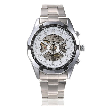 Montre à Quartz en Argent au Design Contemporain pour Homme