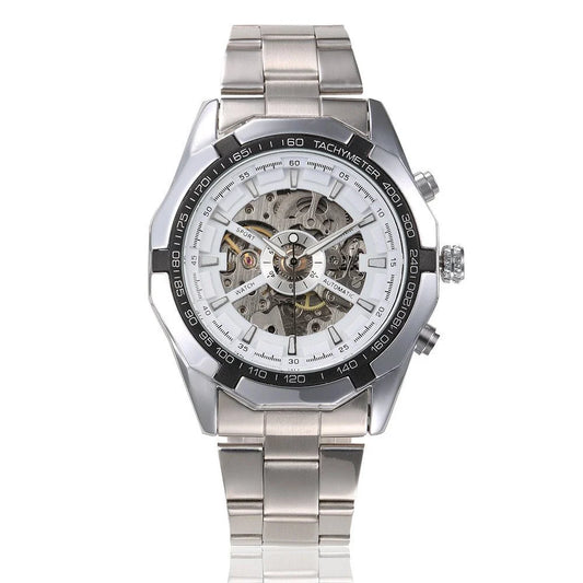 Montre à Quartz en Argent au Design Contemporain pour Homme