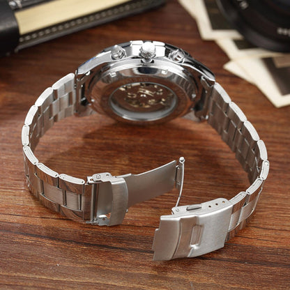 Montre à Quartz en Argent au Design Contemporain pour Homme