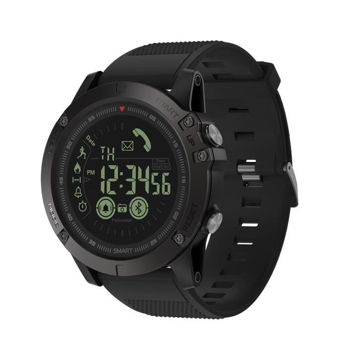 Montre connectée tactique militaire Bluetooth multi-fonctions 25 en 1 - Compatible iOS et Android