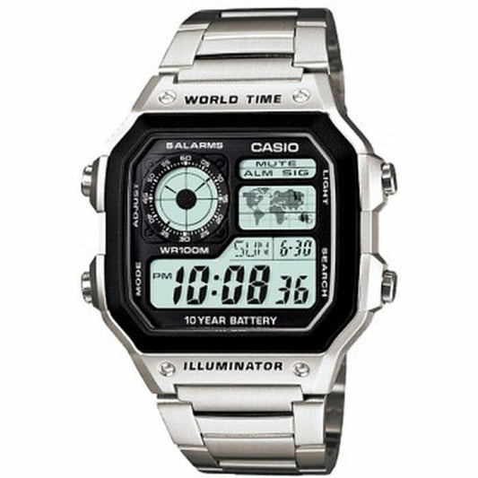 Montre à quartz Casio en acier inoxydable élégante et fonctionnelle