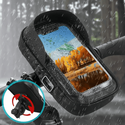 Support MotoShield™ : Le support téléphone étanche et rotatif pour vos aventures à deux roues.