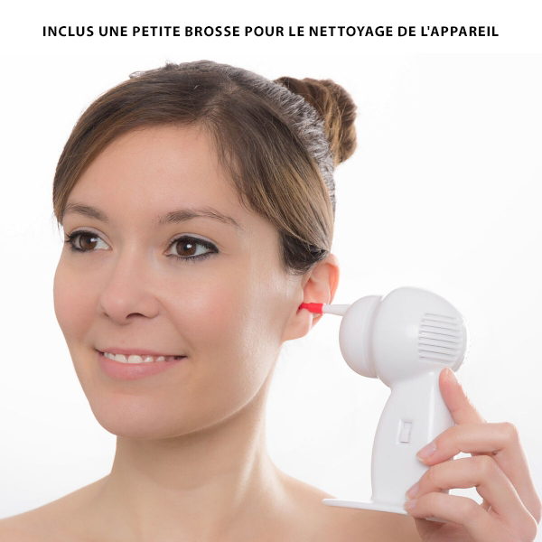 Nettoyeur d’oreilles électrique en ABS et silicone - Pratique et coloré