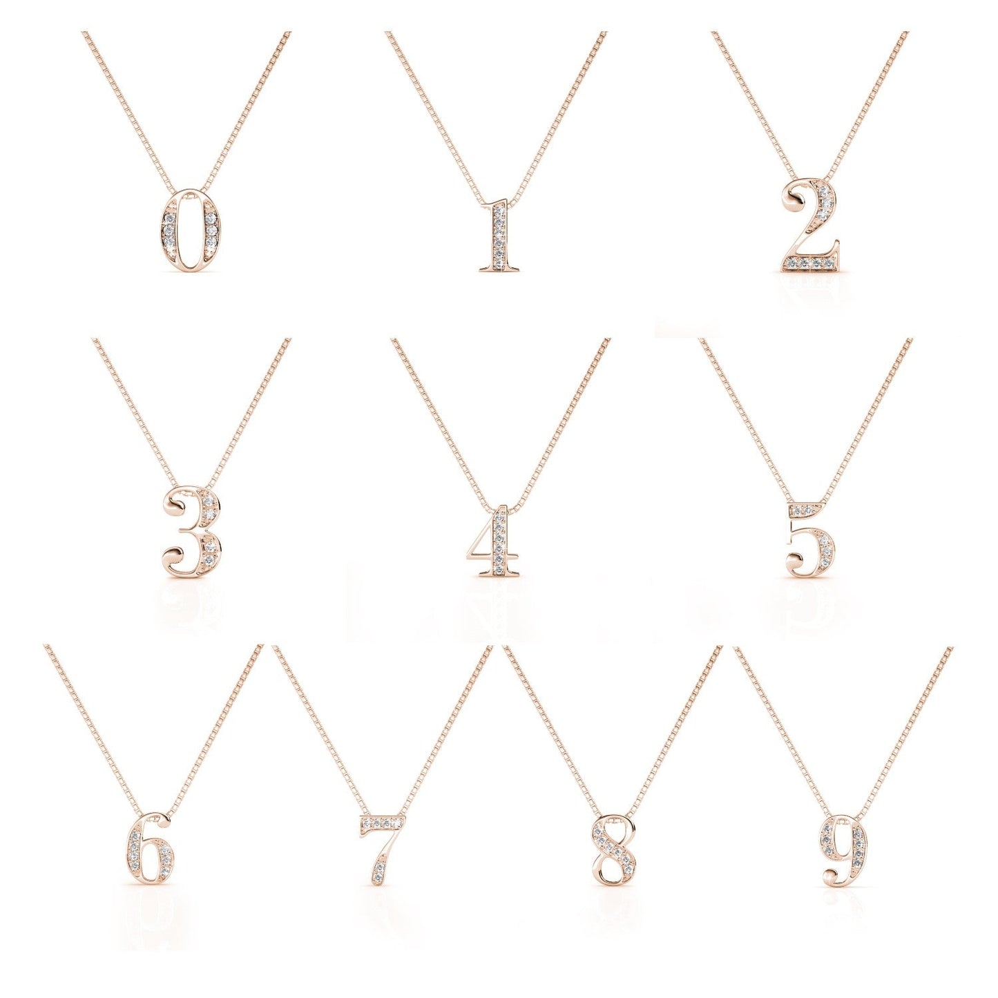 Chaîne porte-bonheur en plaqué or rose ou rhodium avec cristaux Swarovski®