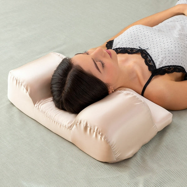 Oreiller cervical anti-rides en satin pour un sommeil réparateur et une beauté éclatante