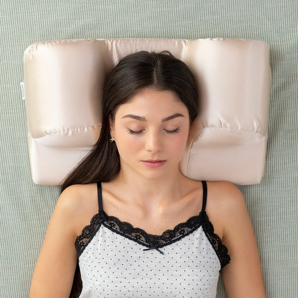 Oreiller cervical anti-rides en satin pour un sommeil réparateur et une beauté éclatante