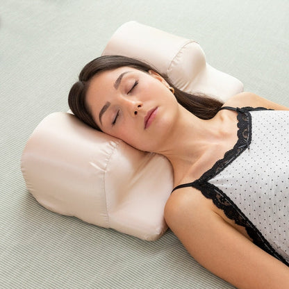 Oreiller cervical anti-rides en satin pour un sommeil réparateur et une beauté éclatante