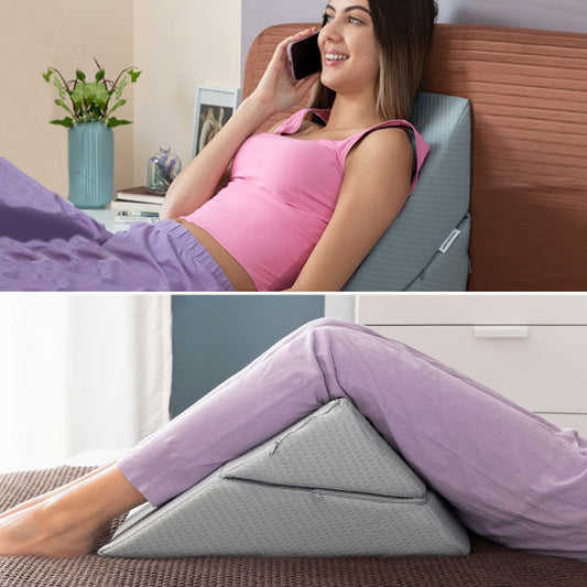 Oreiller Triangulaire Multifonction à Double Cale - Confort Optimal et Polyvalent