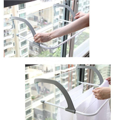Mini Sèche-linge Pratique en Métal et ABS pour Balcon et Intérieur