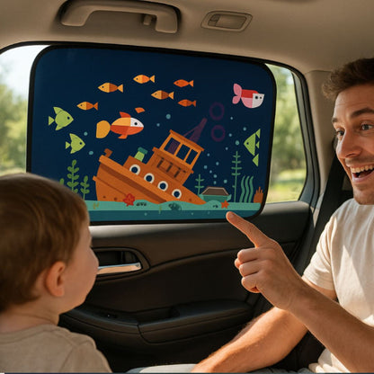Pare-Soleil Magnétique pour Bébés - Confort et Protection Solaire en Voiture