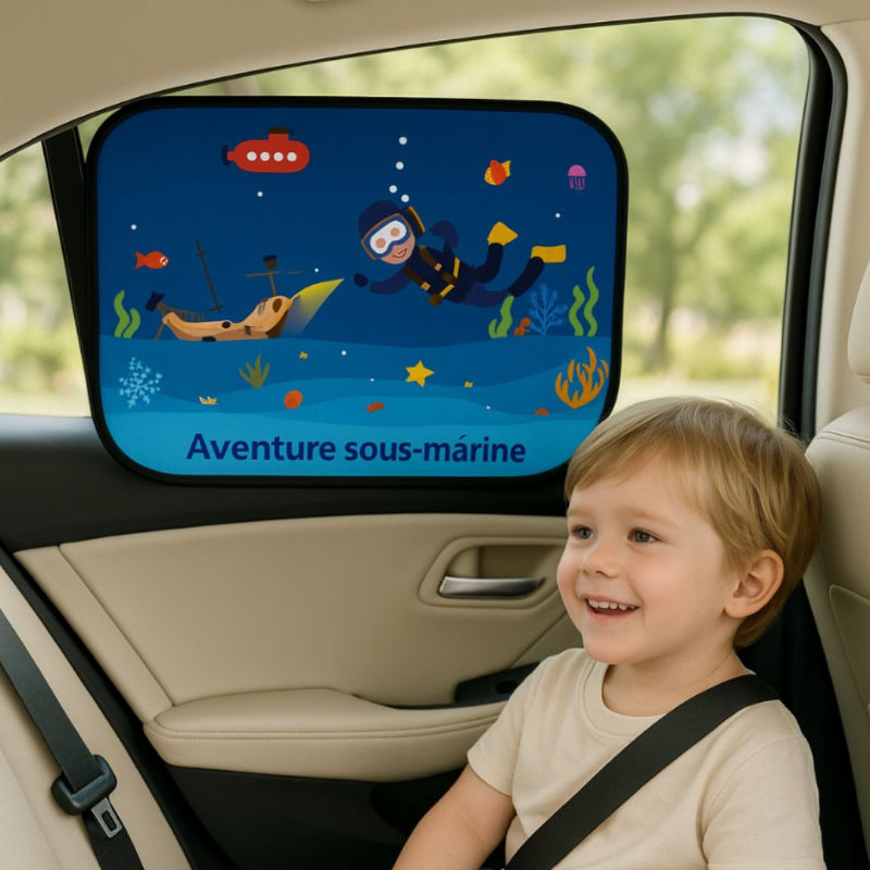 Pare-Soleil Magnétique pour Bébés - Confort et Protection Solaire en Voiture