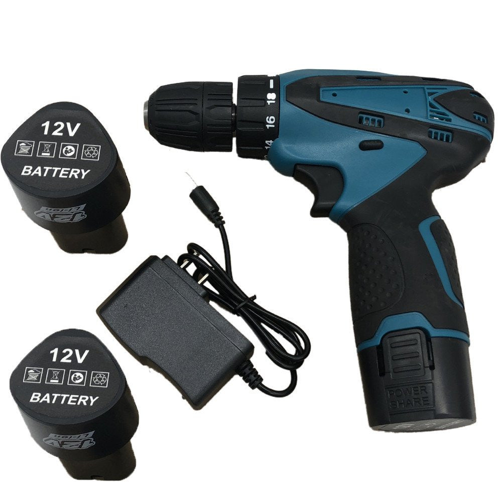 Perceuse et Tournevis Sans Fil 12V - 2 Batteries + Chargeur Inclus