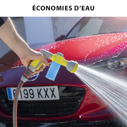 Pistolet Haute Pression Multifonction avec 8 Jets Ajustables